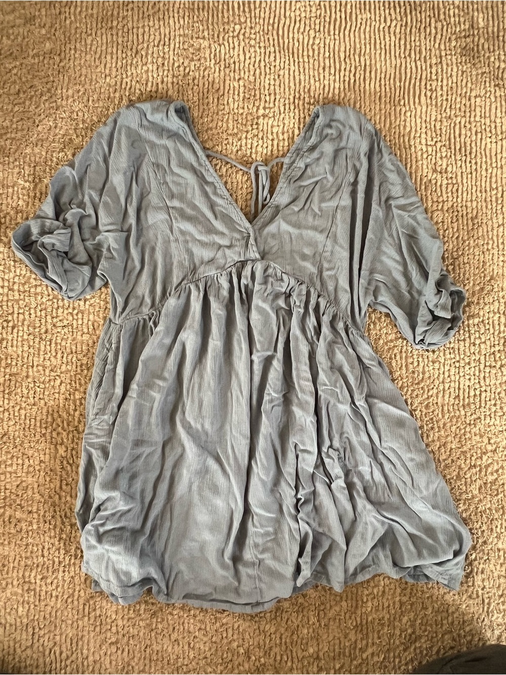 O'Neill Light Blue V-Neck Babydoll Tunic